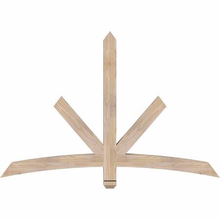 Ekena Millwork Alberta Smooth Timber Gable Bracket, Douglas Fir, 60"W x 40"H x 3 1/2"D x 3 1/2"F, 16/12 Pitch GBW060X40X0404ALB00SDF
